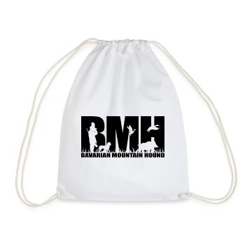 BMH BAVARIAN MOUNTAIN HOUND Hunting Dogs Wilsigns - Drawstring Bag - white - Front