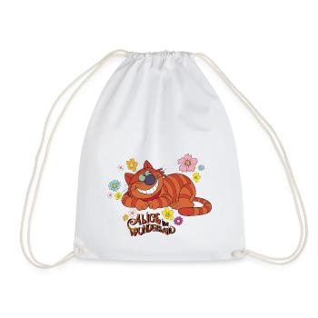 Alice Au Pays Des Merveilles Chat Cheshire Fleurs - Sac de sport léger - blanc - Devant