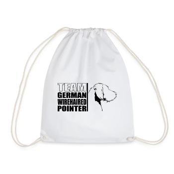 TEAM German Wirehaired Pointer Hunde Hund Wilsigns - Turnbeutel - Weiß - Vorne