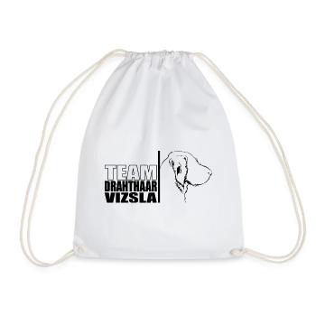 TEAM Wirehaired Vizsla Dog Dog Wilsigns - Drawstring Bag - white - Front