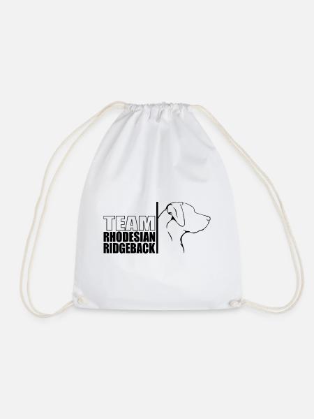 TEAM Rhodesian Ridgeback Profil Wilsigns b - Turnbeutel - Weiß
