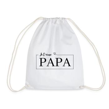 Je t’aime Papa - Sac de sport léger - blanc - Devant