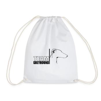 TEAM Greyhound Hunde Hund Windhunde Wilsigns - Turnbeutel - Weiß - Vorne