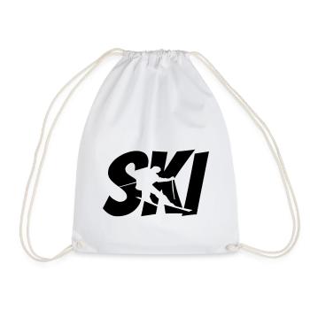 Ski vacances ski sports d'hiver - Sac de sport léger - blanc - Devant