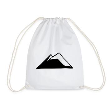 Mountains Mountain Mountains Drawing Surface 1 - Drawstring Bag - white - Front