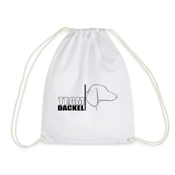 TEAM Dackel Hunde Hund Wilsigns - Turnbeutel - Weiß - Vorne