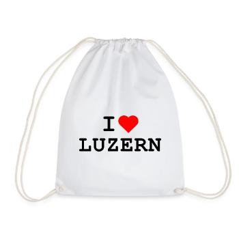 Ich liebe Luzern - I love Luzern - Turnbeutel - Weiß - Vorne