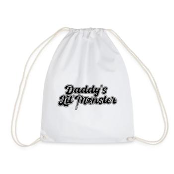 Daddys Lil Monster Schwarz - Turnbeutel - Weiß - Vorne