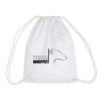 TEAM Whippet Dog Dog Greyhounds Wilsigns - Drawstring Bag - white - Front