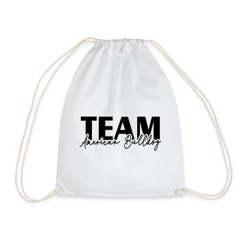 TEAM AMERICAN BULLDOG Dog Sports Wilsigns Dogs - Drawstring Bag - white - Front