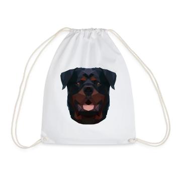 Rottweiler - Turnbeutel - Weiß - Vorne