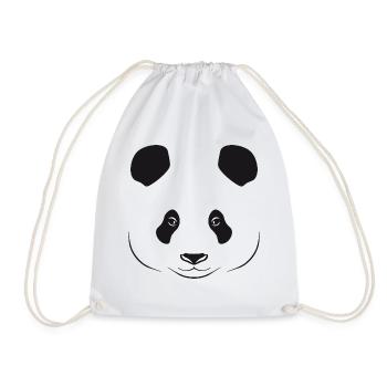 Panda bear dessin, simple, silhouette - Sac de sport léger - blanc - Devant