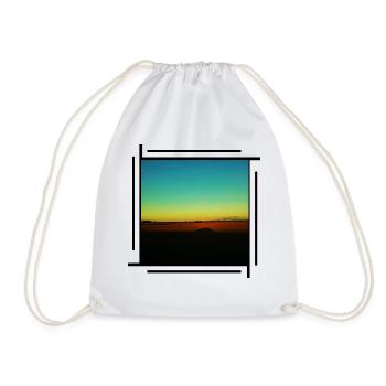 Sky Yellow Green Horizon - Drawstring Bag - white - Front