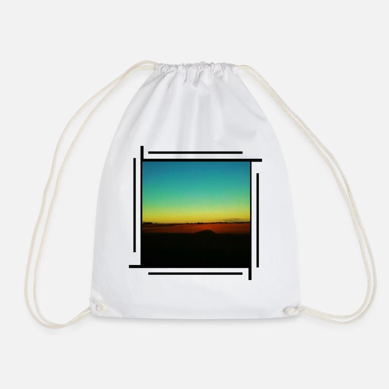 Orizzonte Verde Giallo Cielo - Sacca sportiva - bianco