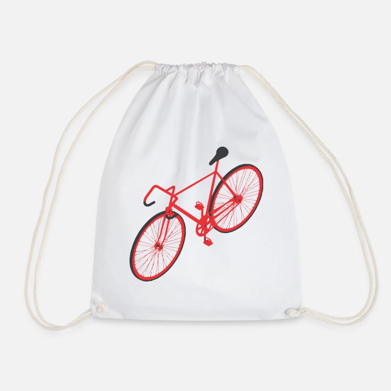 bicycle - Drawstring Bag - white