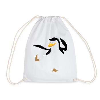 Pinguin macht Karate Sport - Turnbeutel - Weiß - Vorne