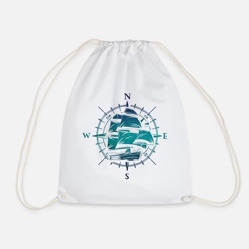 Ship trip - Drawstring Bag - white
