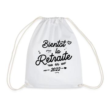 bientôt la retraite 2022 - Sac de sport léger - blanc - Devant