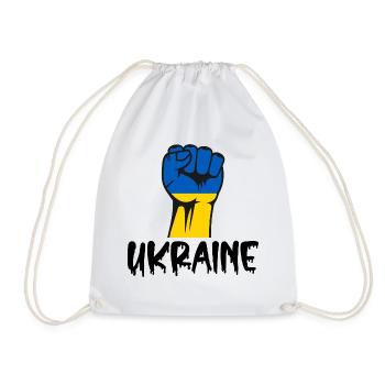 Ukraine Faust Ukraine Konflikt - Turnbeutel - Weiß - Vorne
