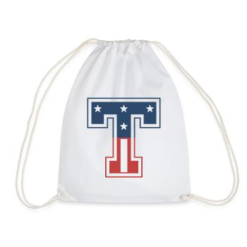 Lettre T États-Unis - Sac de sport léger - blanc - Devant