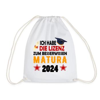Matura 2024 Maturareise Maturafeier Maturant - Turnbeutel - Weiß - Vorne