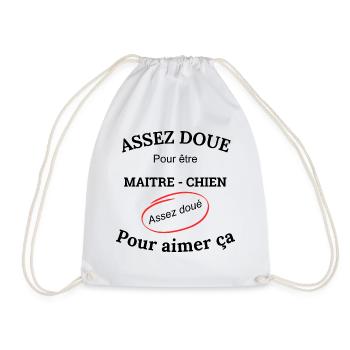 Assez doué pour être MAITRE CHIEN - Sac de sport léger - blanc - Devant