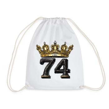 74 Zahl Krone - Turnbeutel - Weiß - Vorne