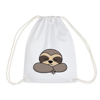 Sloth - Drawstring Bag - white - Front