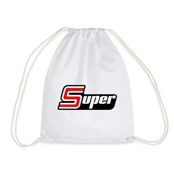 Super Sport lettering - Drawstring Bag - white - Front