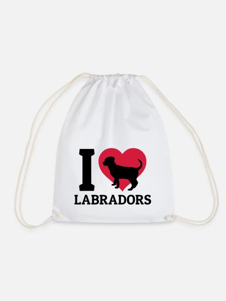 I love Labradors - Turnbeutel - Weiß