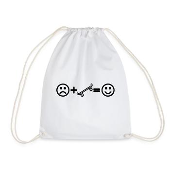 Skateboard Smiley Skater Patinage - Sac de sport léger - blanc - Devant