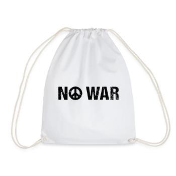 Pas de guerre, de paix, de signe, de paix - Sac de sport léger - blanc - Devant
