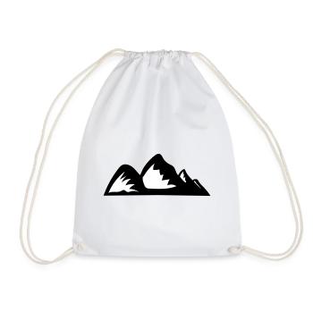Mountains Mountain Mountains 12 - Drawstring Bag - white - Front