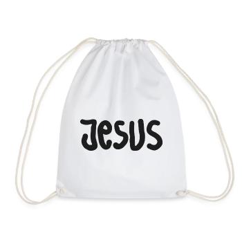 Jesus Handlettering TShirt - Turnbeutel - Weiß - Vorne