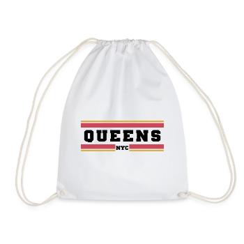 Queens Nyc - Drawstring Bag - white - Front