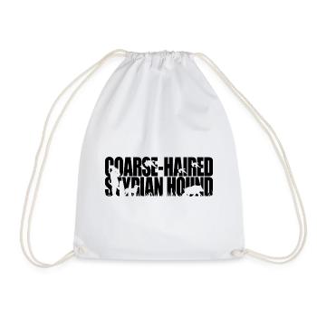 COARSE HAIRED STYRIAN HOUND Hunting Dogs Wilsigns - Drawstring Bag - white - Front