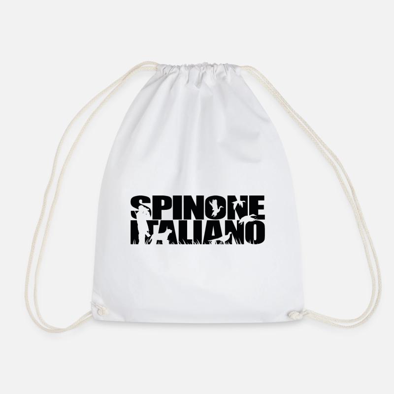 SPINONE ITALIANO hunting dog hunting dogs Wilsigns - Drawstring Bag - white