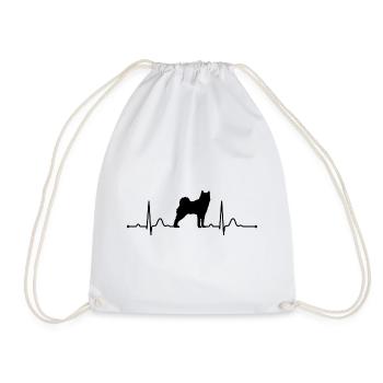 FINNOIS SPITZ ECG Heartbeat Chiens Wilsigns - Sac de sport léger - blanc - Devant