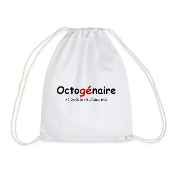 Humour / Anniversaire / Octogénaire / drôle - Sac de sport léger - blanc - Devant