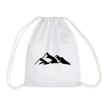 Mountains Mountain Mountains 03 - Drawstring Bag - white - Front