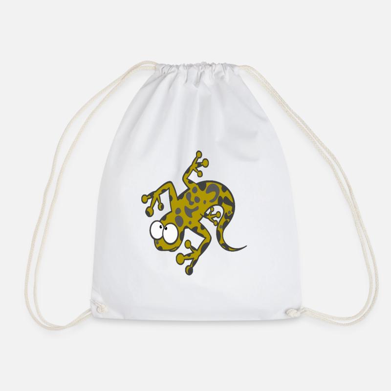 lizard - Drawstring Bag - white