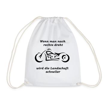 Motorrad Spruch Bike Chopper Motorradfahrer Biker - Turnbeutel - Weiß - Vorne