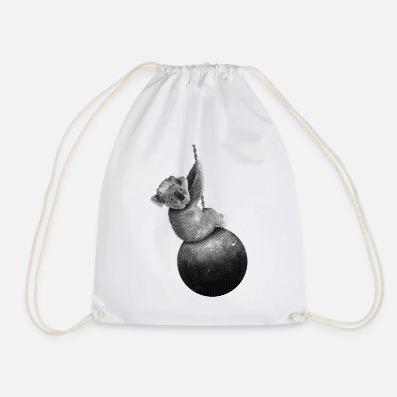 Cyrus Koala - Drawstring Bag - white