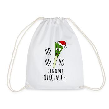 Nikolauch Ho Ho Ho Ich bin der Nikolauch - Turnbeutel - Weiß - Vorne