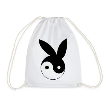 Ying und Yang mit Bunny Ohren - Turnbeutel - Weiß - Vorne
