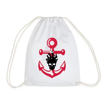 anker_schaedel - Drawstring Bag - white - Front
