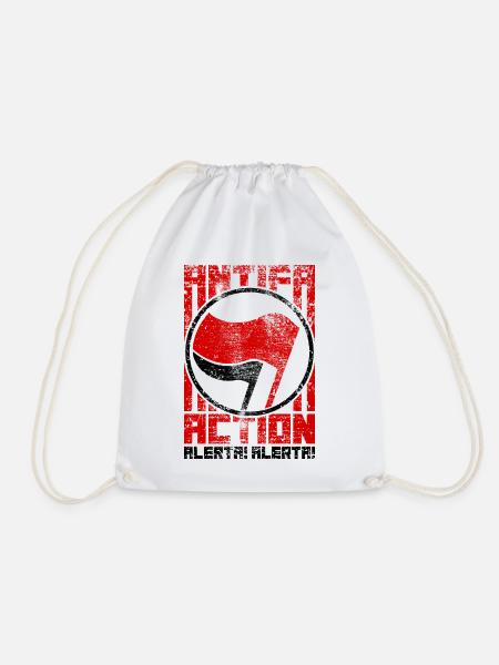 Antifa Action – Alerta! Alerta! (red) - Turnbeutel - Weiß