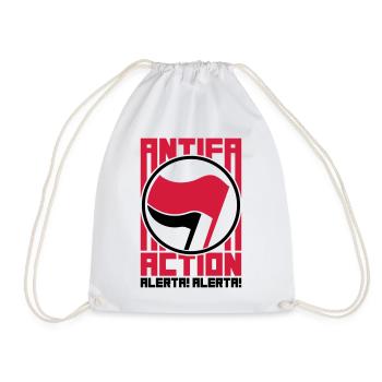 Antifa Action – Alerta! Alerta! (vector) - Turnbeutel - Weiß - Vorne