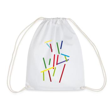 Colors Strokes - Lines Game - Drawstring Bag - white - Front