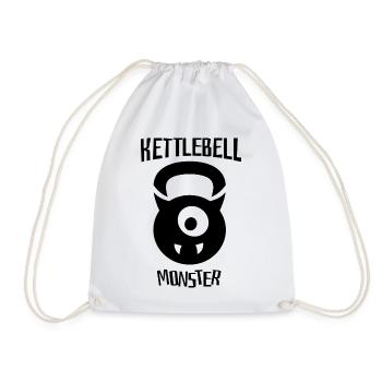 Kettlebell Monster. If you like workout. - Drawstring Bag - white - Front